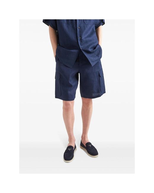 Prada Blue Loafers for men