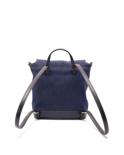 Fendi Blue Small Denim Backpack