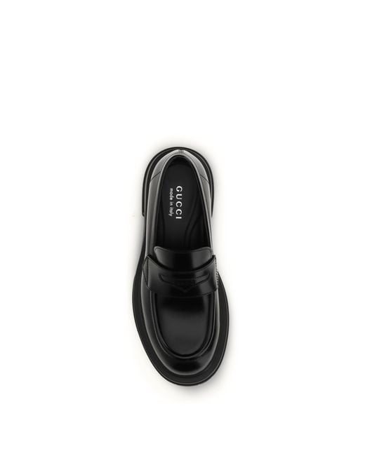 Gucci Black Logo Loafers for men