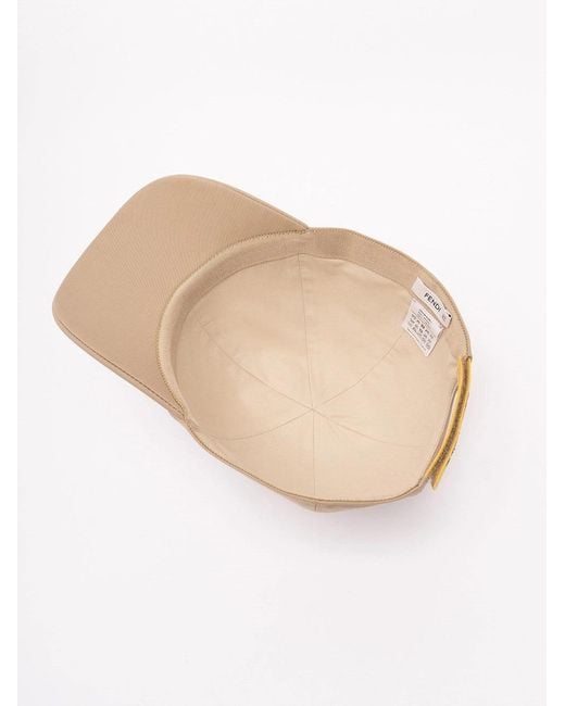 Fendi Natural Baseball Cap for men