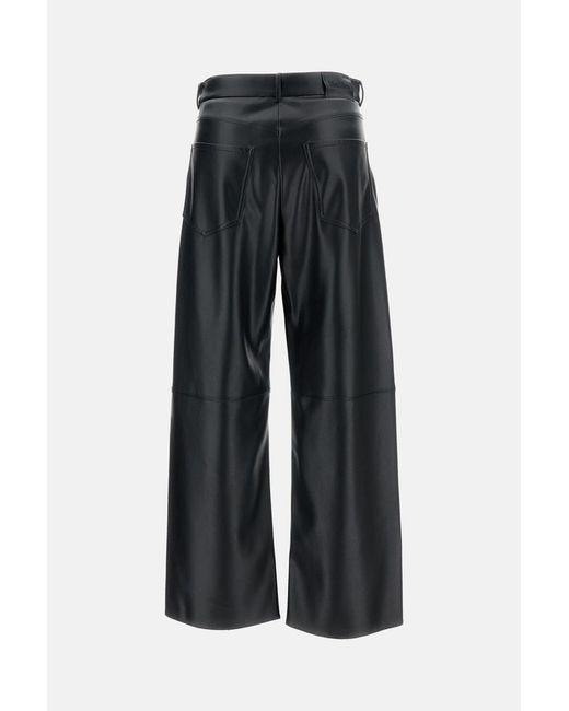 Max Mara Black Faux Leather Trousers