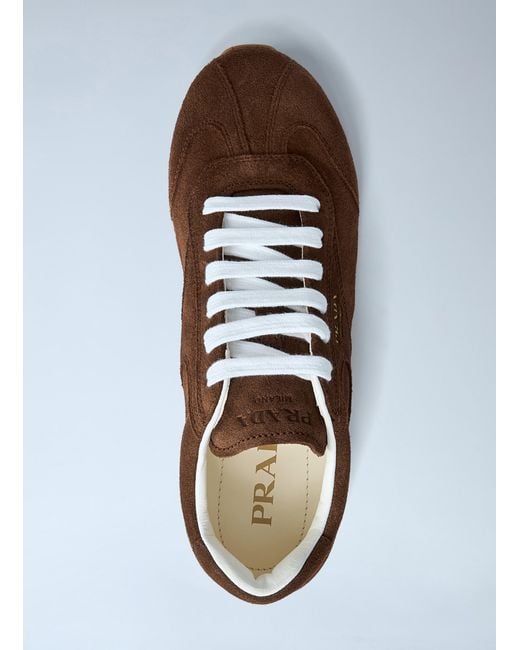 Prada Brown Suede Sneakers