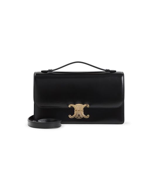 Céline Black Triomphe Medium Folio