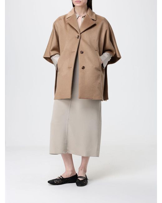 Max Mara White Mxagocce Coat With Buttons