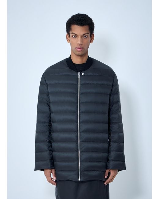 Moncler Blue Rick Owens Flight Parka Bomber Jacket