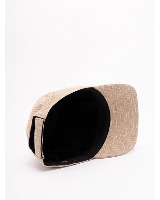 Fendi Natural 'Denim Ff' Baseball Cap for men