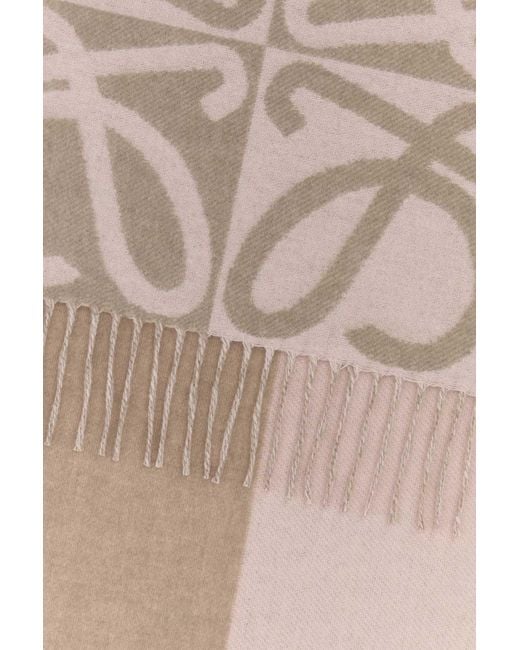 Loewe Multicolor Two-Tone Wool Blend Scarf