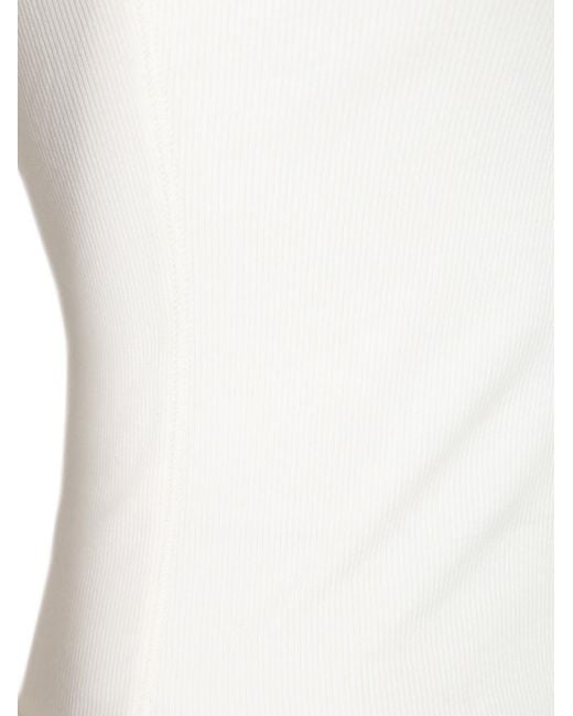 DIESEL White Slim-Fit Stretch Cotton T-Shirt With Metallic Oval D Logo