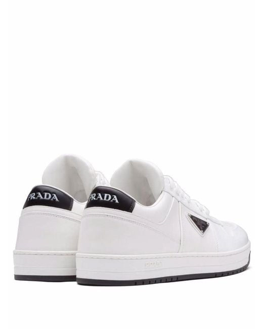 Prada White District Mirrored-effect Sneakers for men