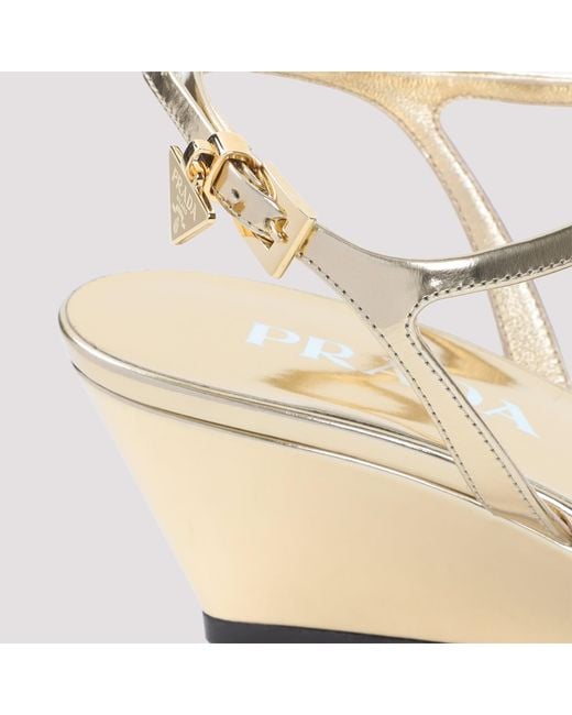 Prada Metallic Sandals