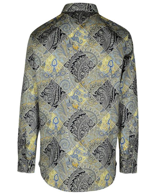 Etro Gray 'Roma' Cotton Shirt for men