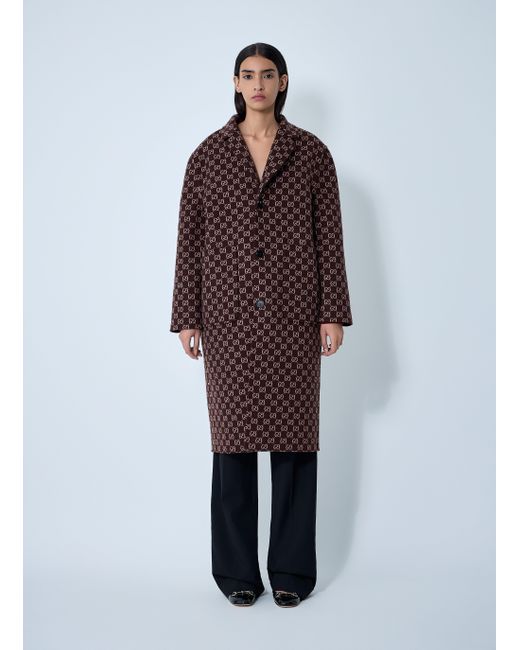 Gucci Red Reversible Long Wool Coat