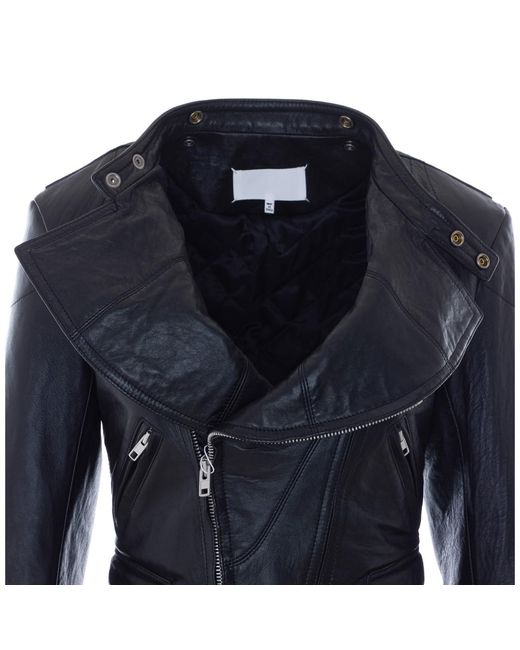 Maison Margiela Blue Leather Jacket