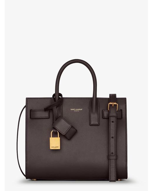 Saint Laurent Black Sac De Jour Nano Leather Shoulder Bag