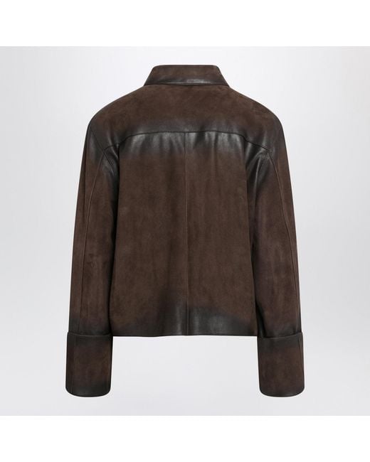 Loewe Brown Delave-Effect Lamb Nappa Jacket