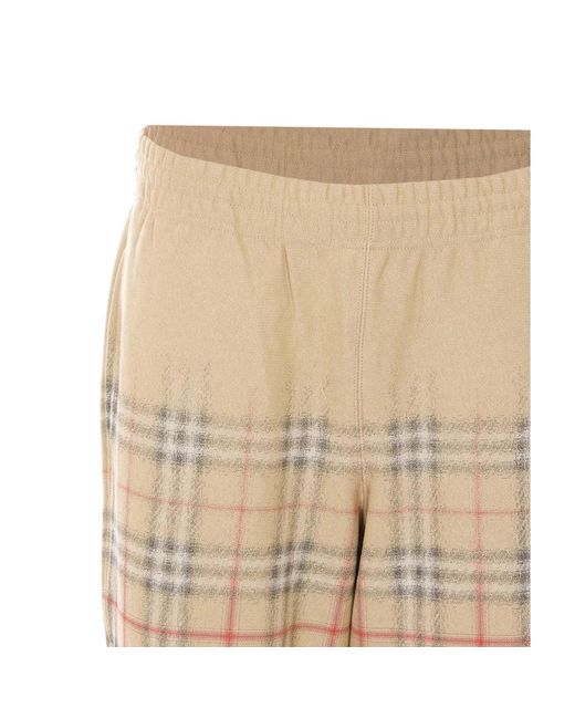 Burberry Natural Gradient Check Jogging Pants for men