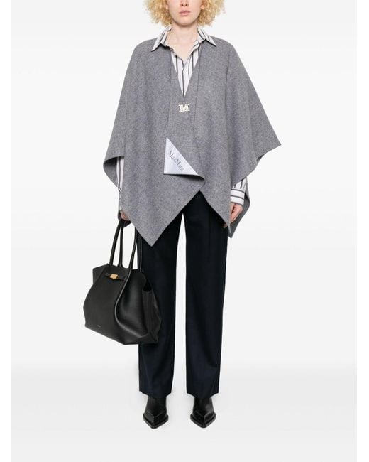 Max Mara Gray Wool Cape