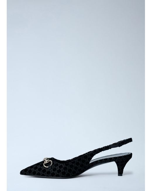 Gucci Black Horsebit Slingback