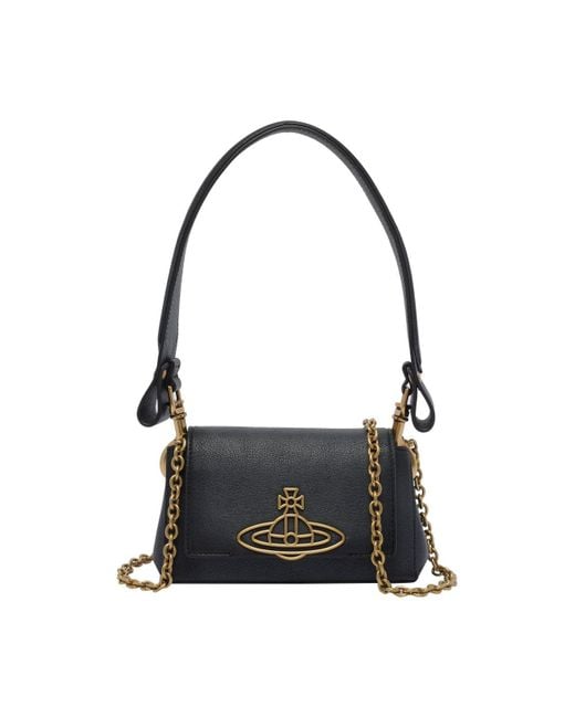 ショルダーバッグ・ポシェット VIVIENNE WESTWOOD MEDIUM BLACK SMOOTH SHOULDER BAG HAZEL 28205965_57699133_600.jpg