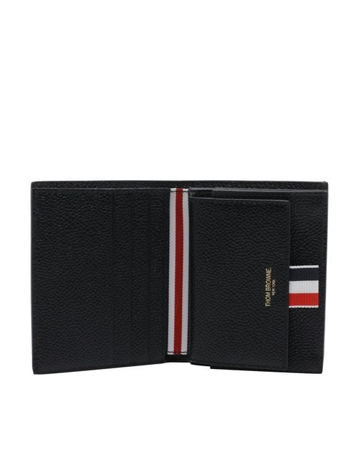Thom Browne Black Bifold Wallet With Inner Logo for men