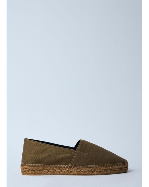 Saint Laurent White Cotton Espadrilles