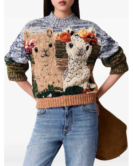Stella McCartney Multicolor Alpaca-Pattern Sweater