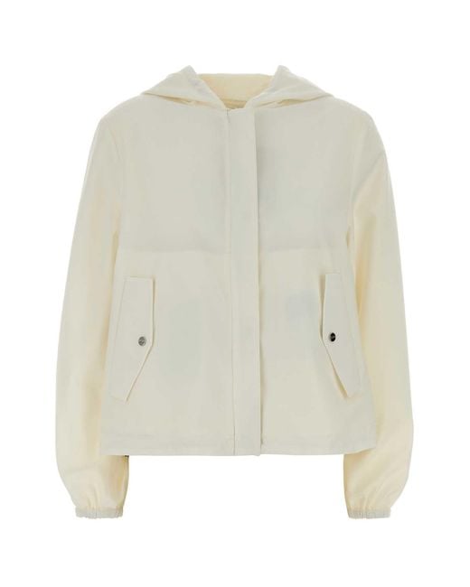 Herno White Jersey Reversible Jacket