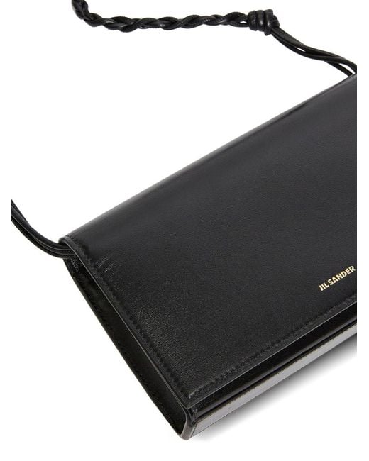 Jil Sander Black Tangle Leather Mini Bag