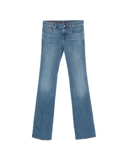 Gucci Blue Flare Pants