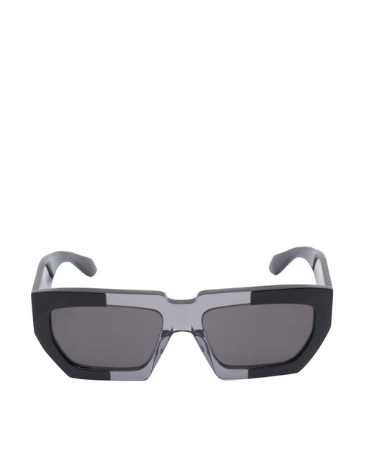 Alaïa Gray Melted Rectangular Sunglasses