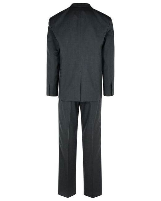 Jil Sander Black Wool Suit for men