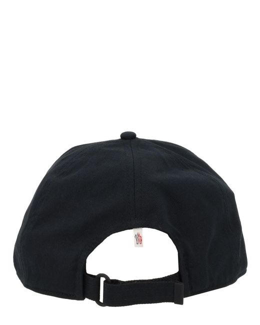 Moncler Black Baseball Hat With Logo for men
