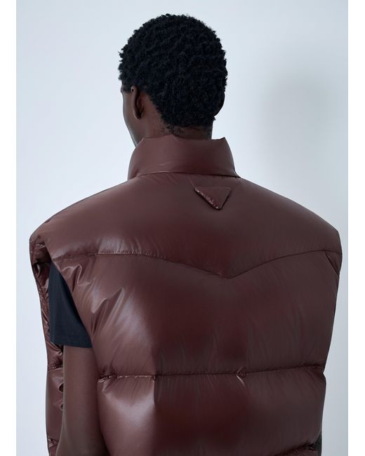 Prada Purple Re-Nylon Down Vest for men