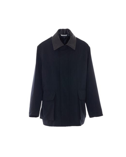 Auralee Blue Wool Max Blouson
