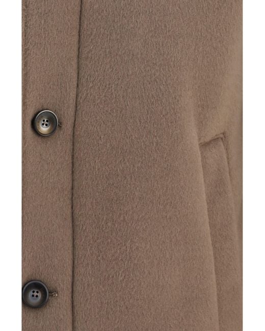 Herno Brown Hooded Button-Front Jacket for men