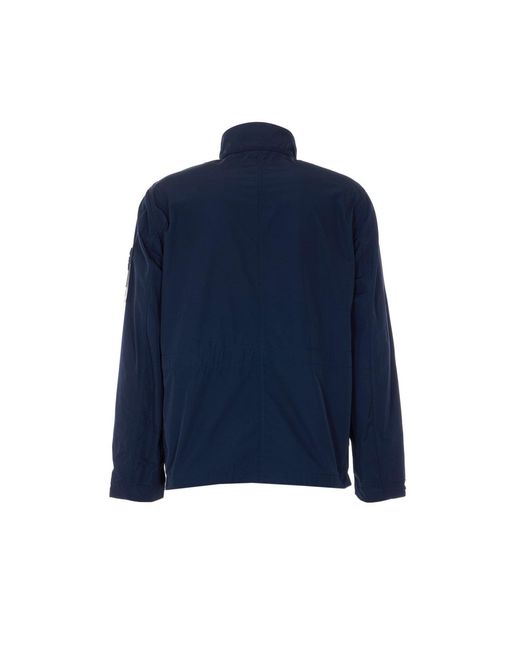 Stone Island Blue Logo Micro Twill Jacket for men