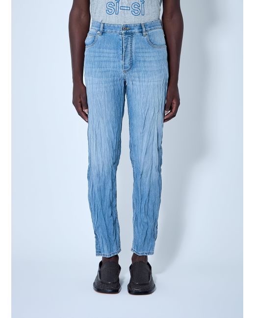 Bottega Veneta Blue Crushed Jeans for men