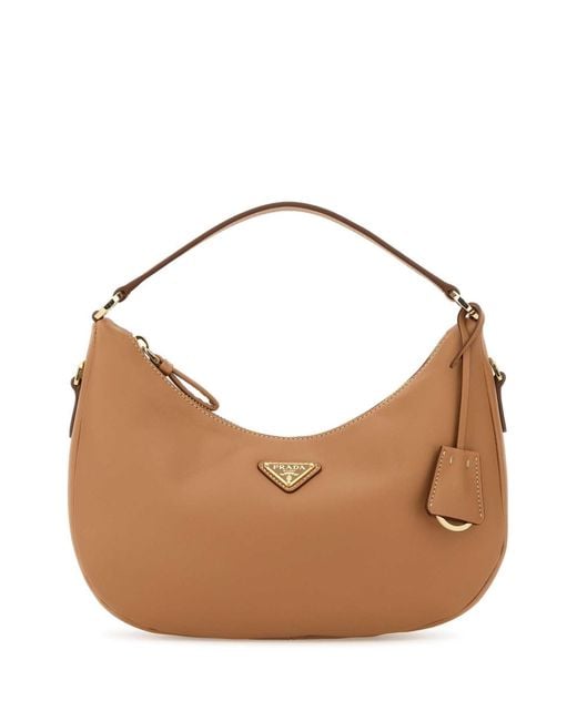 Prada Brown Camel Leather Handbag