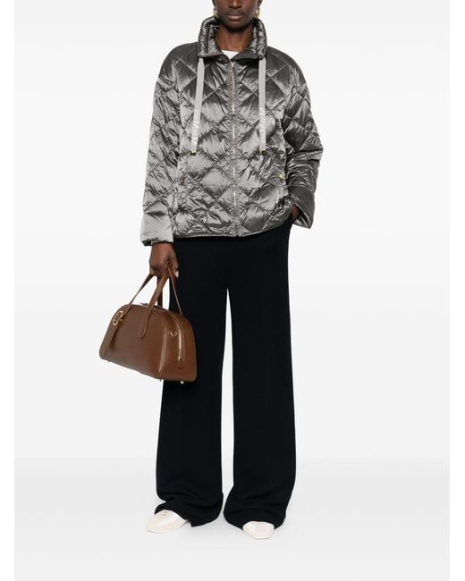 Max Mara Gray Padded Blouson Jacket