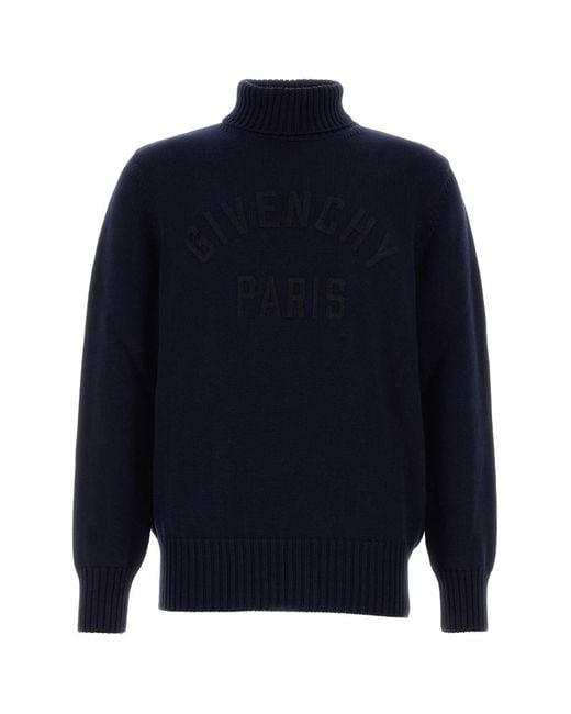 Givenchy Blue Cotton Sweater for men