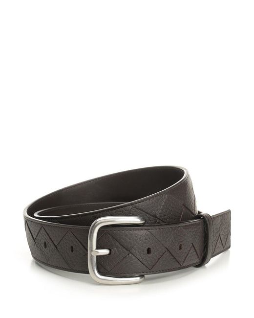 Bottega Veneta Black "Taurillon Braided" Belt for men