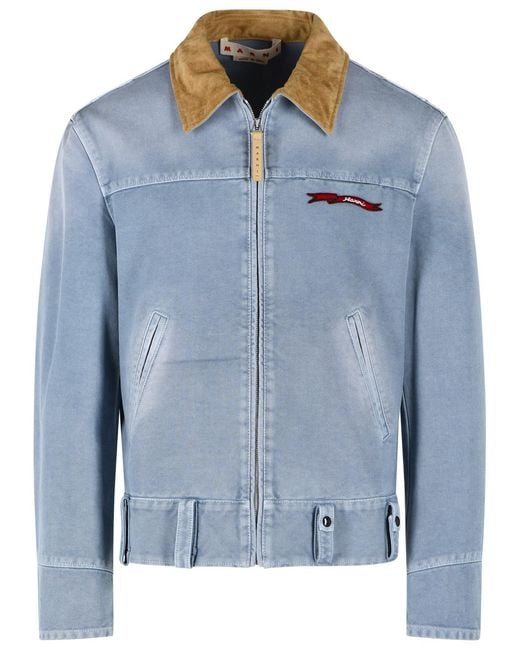 Marni Blue Light Cotton Jacket for men