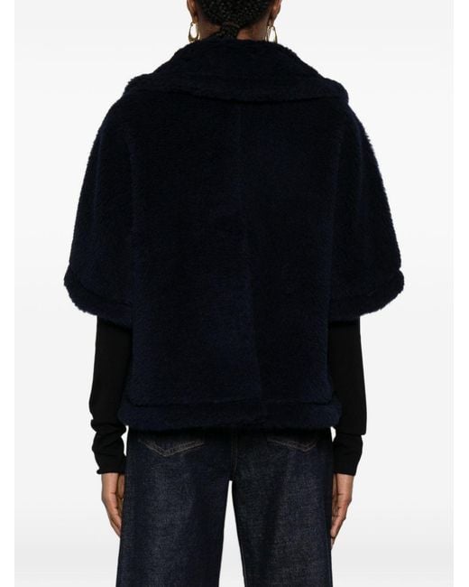 Max Mara Blue Wool Cape