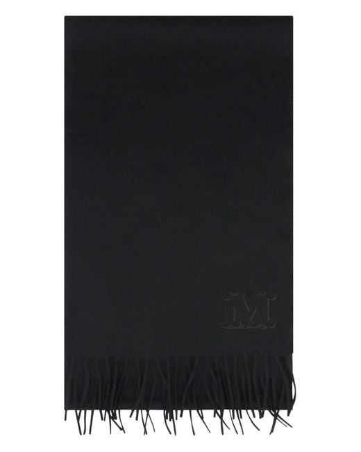 Max Mara Black Wool Scarf