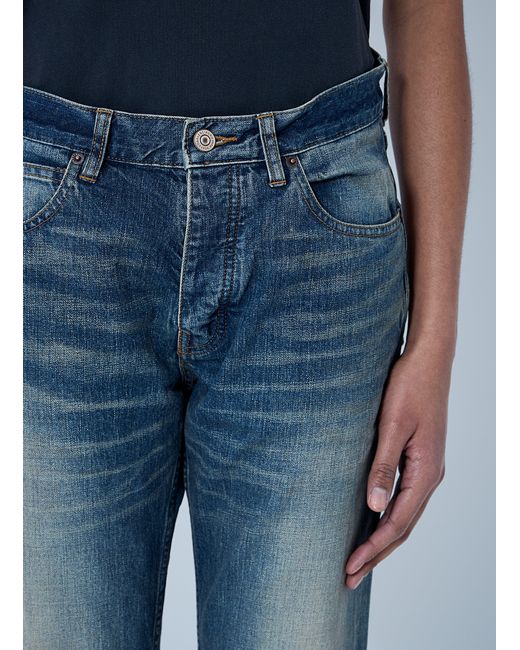 Balenciaga Blue Logo Patch Jeans