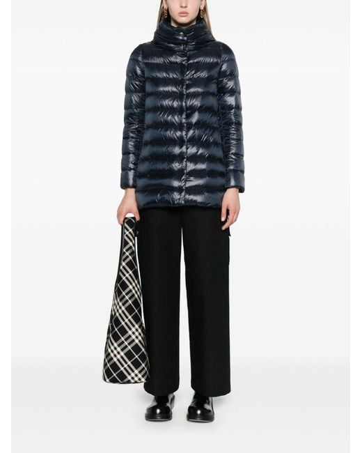 Herno Blue Funnel-neck Down Coat
