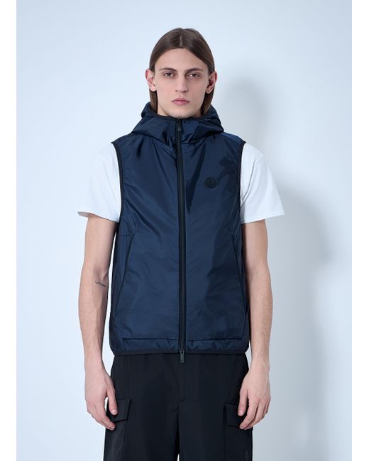Moncler Blue Moretan Hooded Vest for men