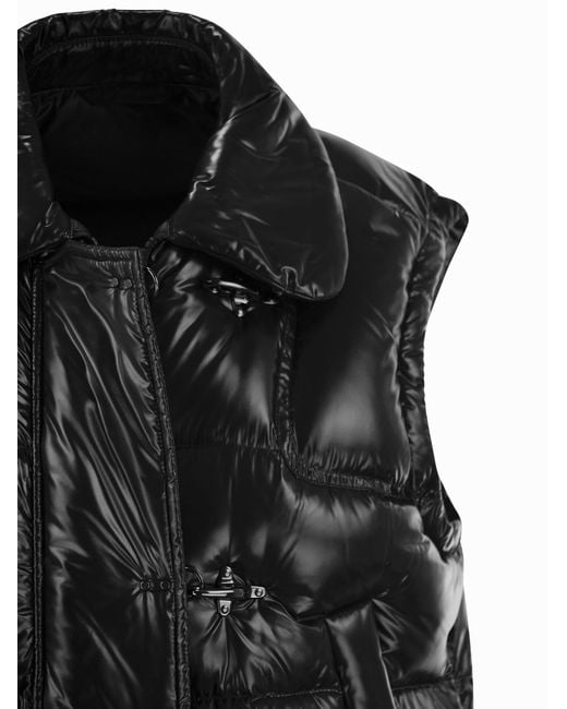 Fay Black 3 Hook Down Waistcoat