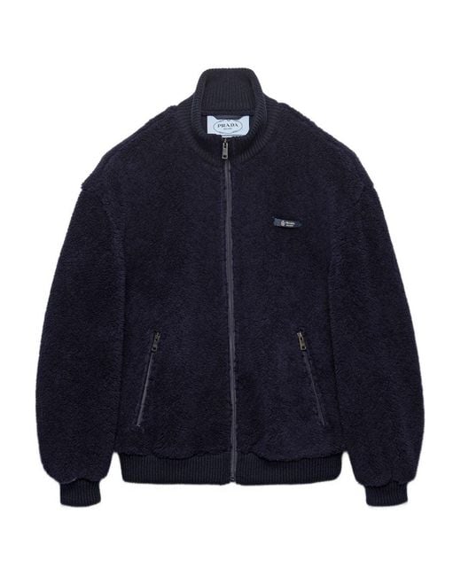Prada Blue Zip-Up Fleece Jacket