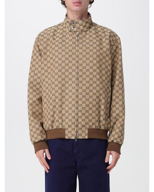 Gucci Natural Gg Supreme Classic Bomber Jacket for men